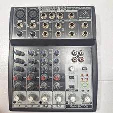 Behringer Xenyx 802 Mixer 8-Input 2-Bus No Power Supply 