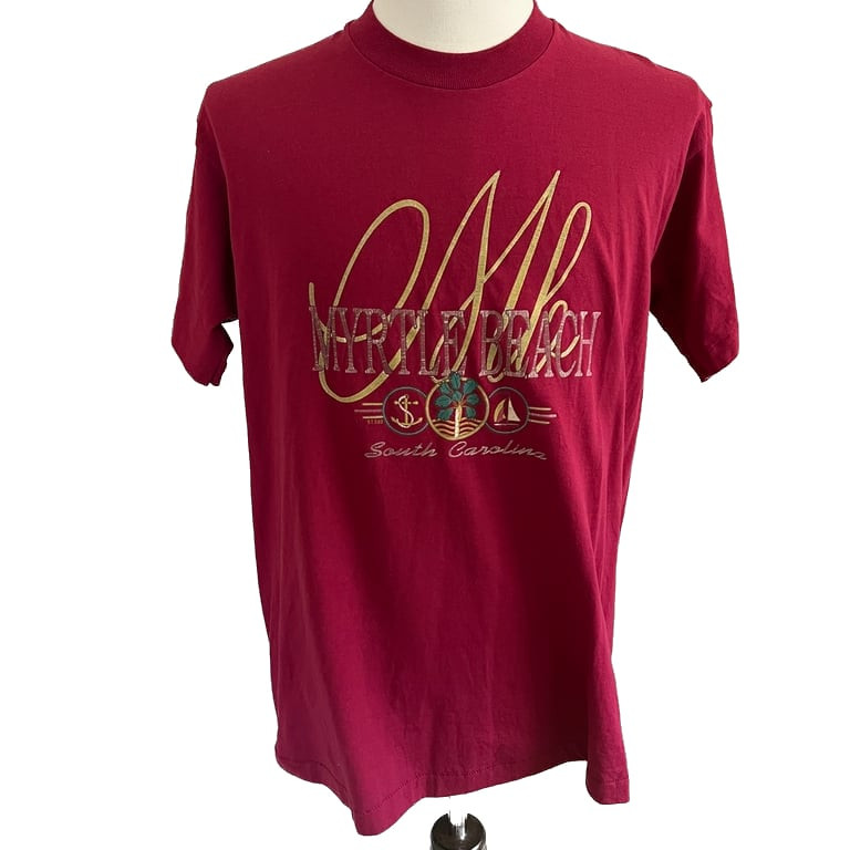 ALTRA T shirt vintage anni 80 Myrtle Beach marrone grande