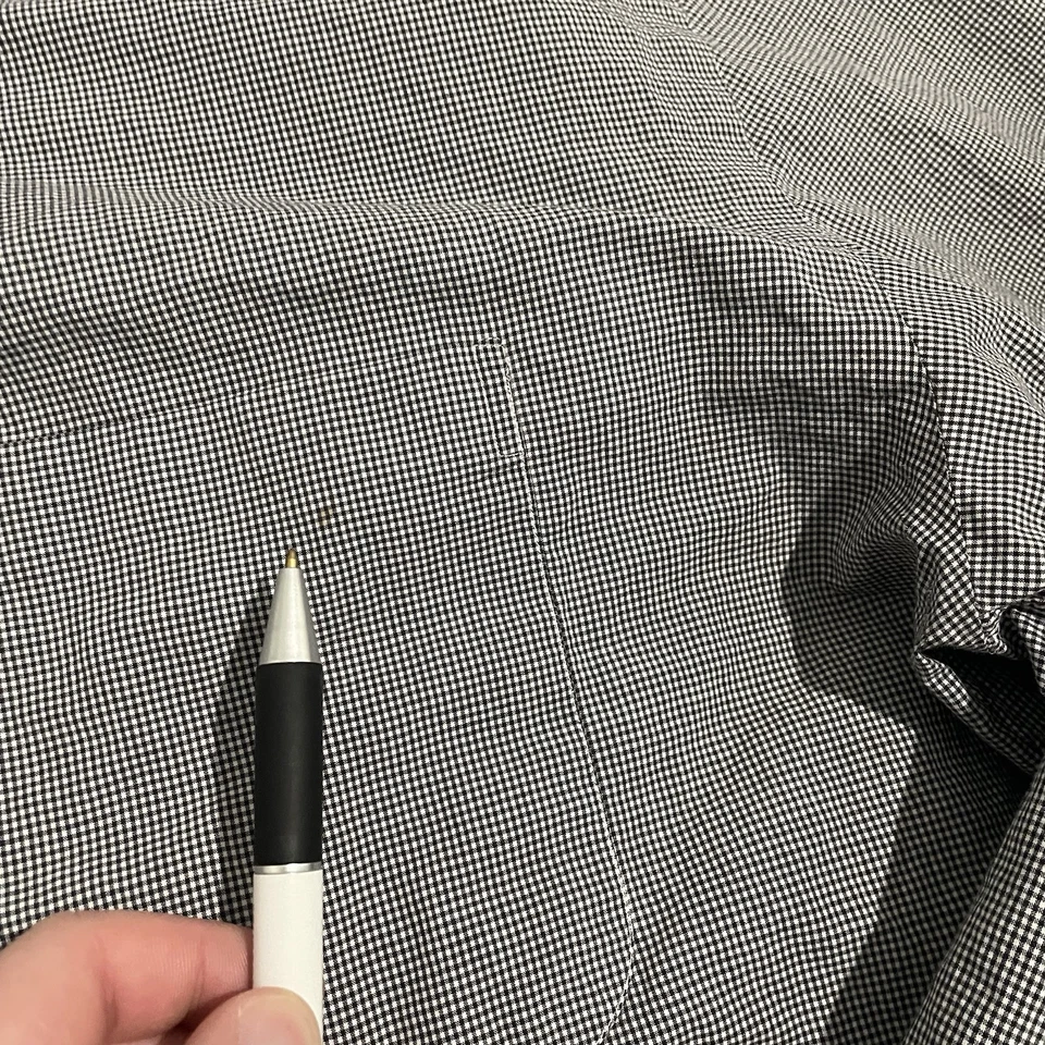 Borrelli Napoli Dress Shirt Mens 16 41 Black Check Long Sleeve Button Down Work* - Image 3 of 4