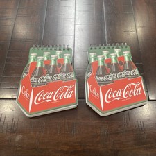 2 Coca-Cola Notepad Notebook - 6 Pack Glass Bottle Design Classic - New