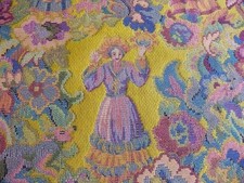10YD SCALAMANDRE BILIKEN YELLOW MEDIAVAL LADY TAPESTRY MUSIC DANCE MSRP$230/Y