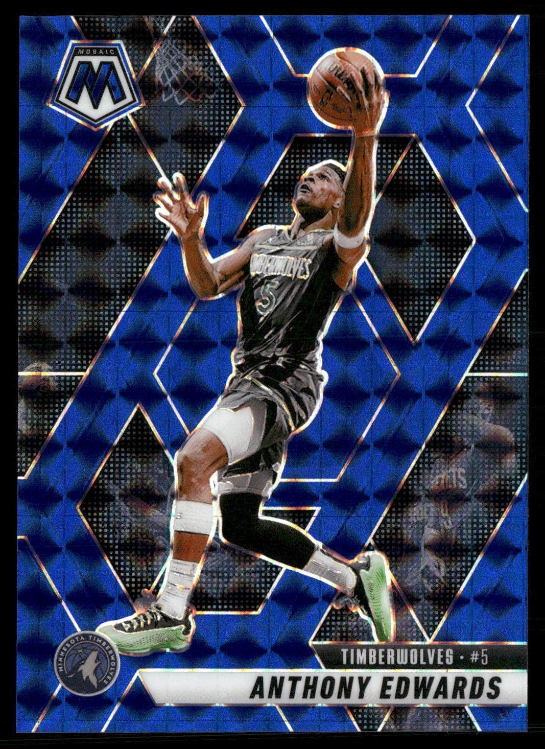2024-25 Panini Mosaic - Anthony Edwards #36 Blue Mosaic Prizm /199