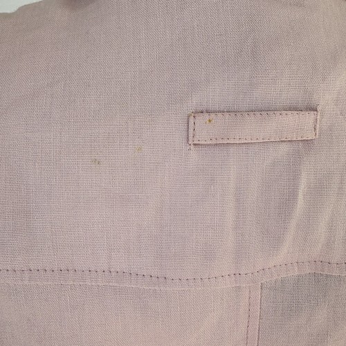 M&S Jacket Womens Size UK 10 Pink Linen Blend Blazer Summer Classic Pastel New - Picture 7 of 11