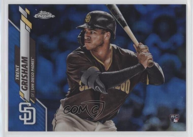 2020 Topps Chrome Blue Refractor 99/150 Trent Grisham #101 kf4