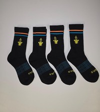 Bombas Honeycomb Arch Support Half Calf Socks Womens Sz Small 4-7.5 Black Stripe