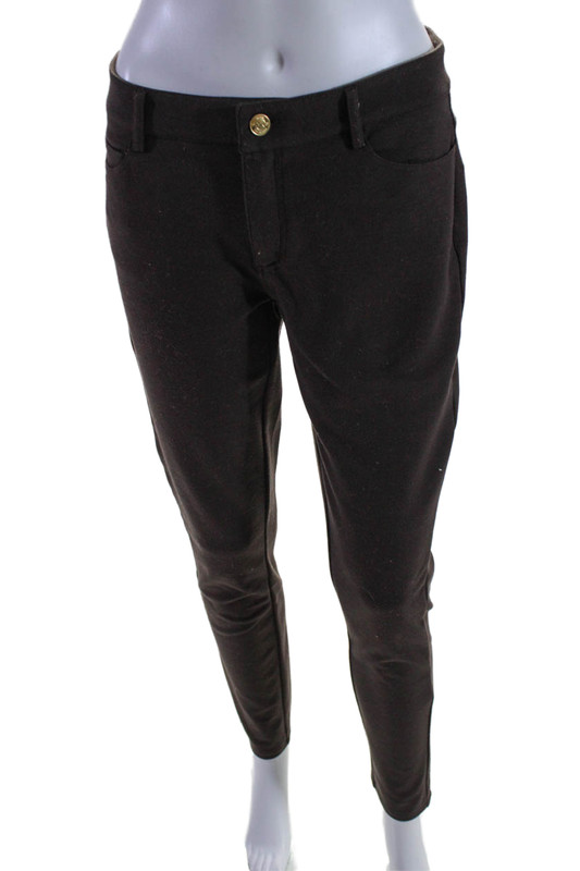 Michael Michael Kors Women's Midrise Five Pockets Skinny Pants Brown Size 4