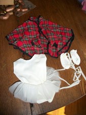 Vtg Sasha Doll 4-206 Ballerina Outfit  Red Tartan Cape Trendon 1979 16  