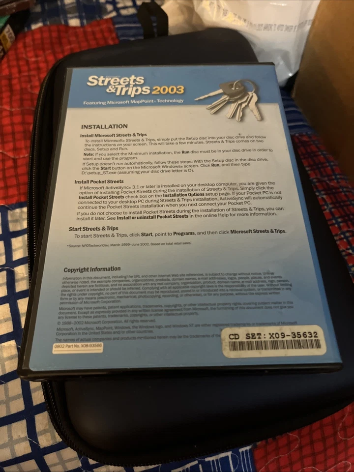 MICROSOFT Streets and Trips 2003 Software 2 CD Set for Windows XP 2000 ME 98 NT - Image 2 of 4