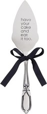 Kitchen Dining Stainless Steel Pretty Cake Server 11.5" Long Have Your Cake