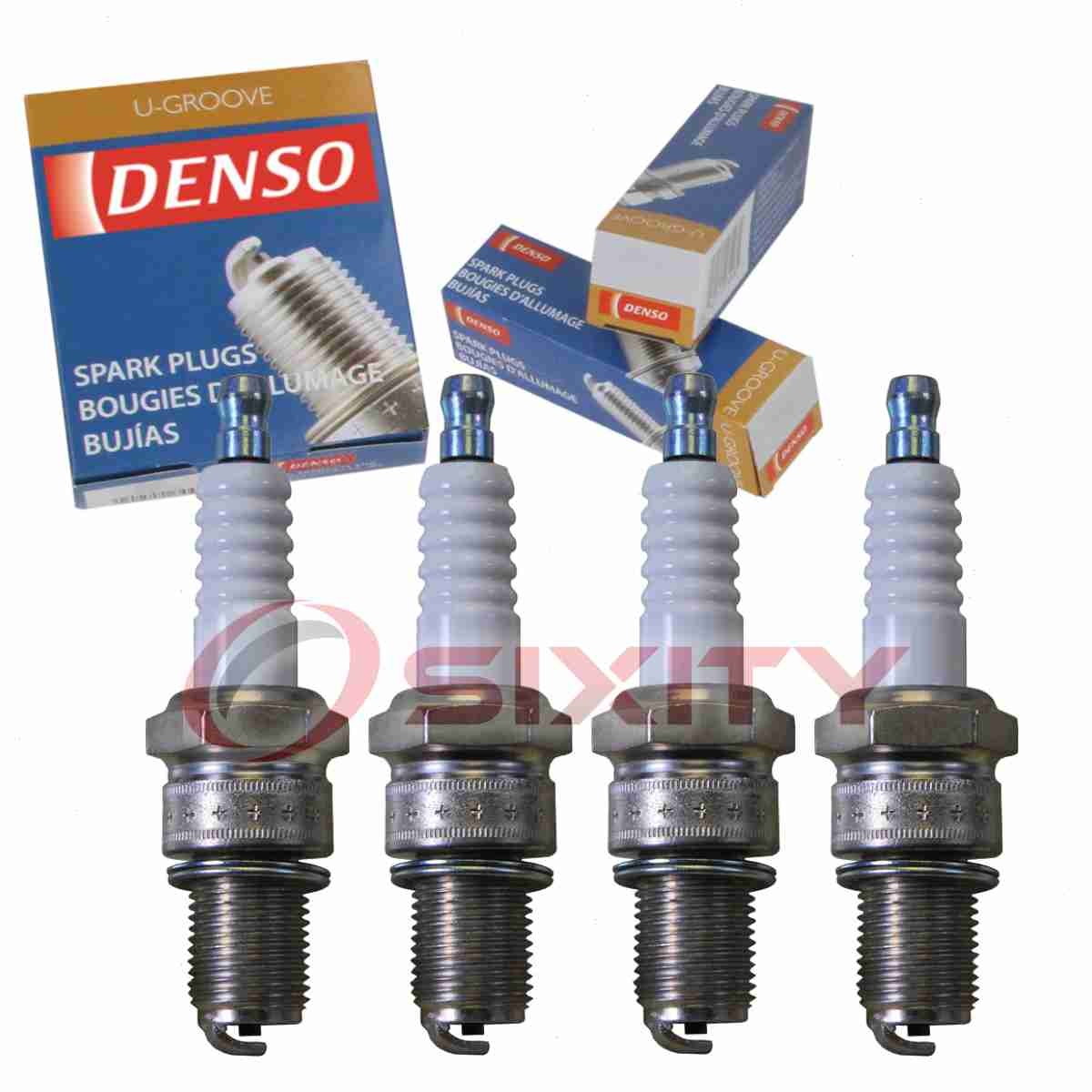 4 pc DENSO 4030 Standard U-Groove Spark Plugs for XS4064 W24ES-U 4554 4054 fu
