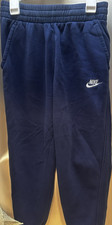 Nike boys Blue Fleece Jogger Pants Size L Regular Fit Drawstring Elastic Waist