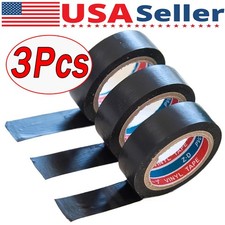 3Pcs New Electrical Tape Wiring Harness wire Black, 3/4" W x 20ft L auto truck