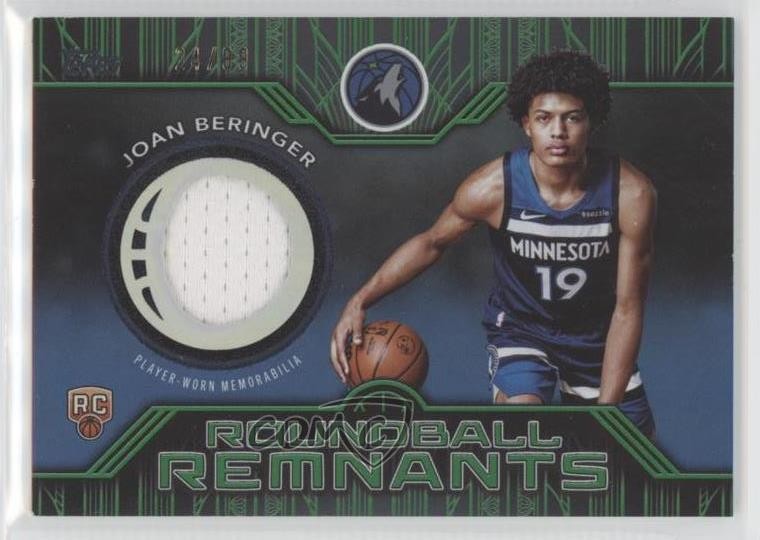 2025 Topps Rookie Roundball Remnants Green Rainbow 24/99 Joan Beringer RC 0g4t