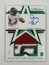 Dez Fitzpatrick 2022 Panini Flawless Auto Emerald Relic SSP Louisville #/5