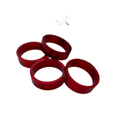 4x Alu Spacer 10mm Rot 1 1/8 Zoll für BMX Steuersatz MTB Touring Race