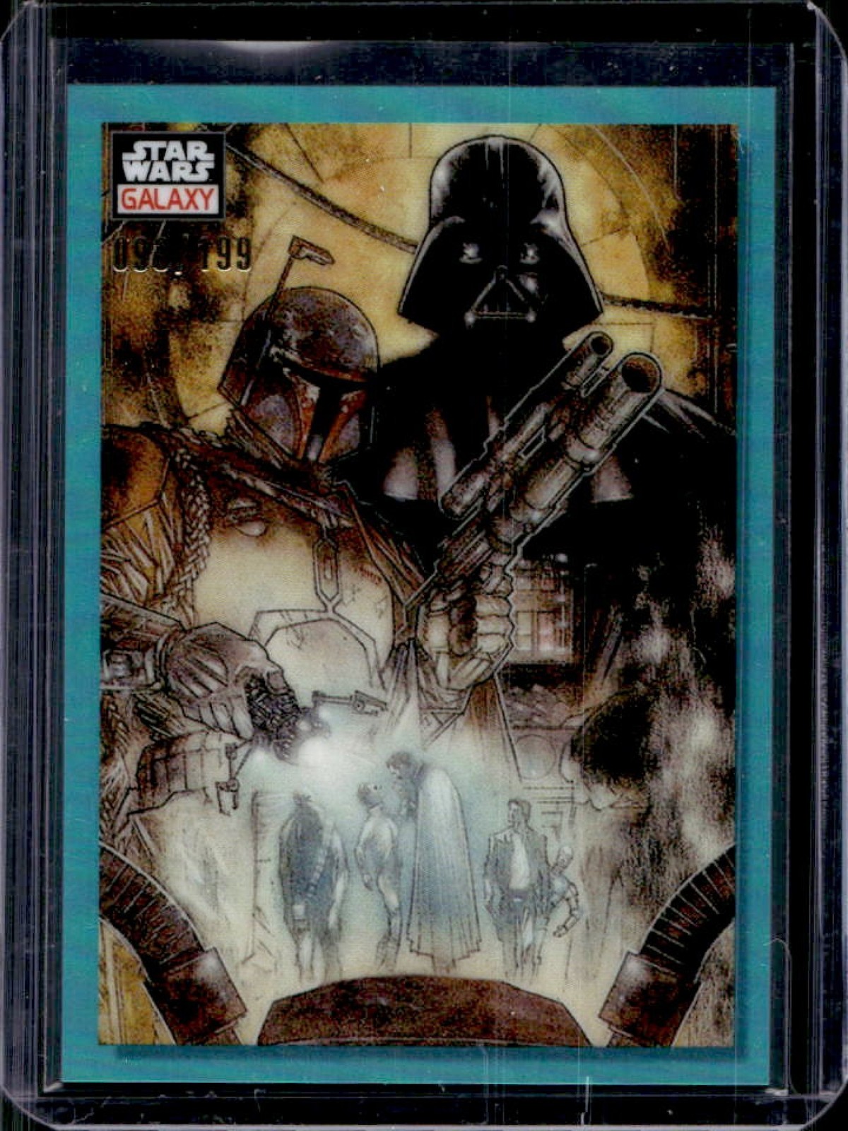 2023 Topps Chrome Star Wars Galaxy Diabolic Duo Aqua Refractor #/199