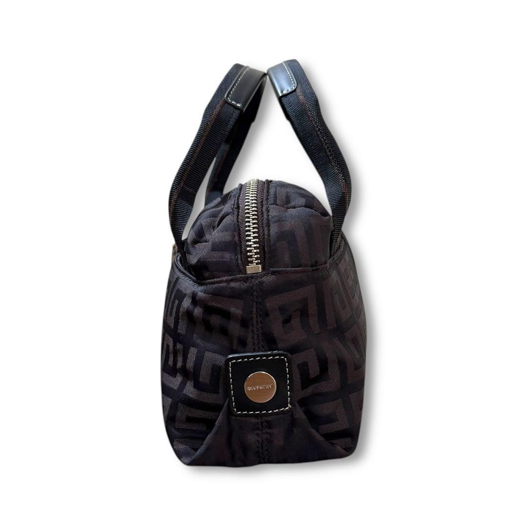 Givenchy Mini Boston Bag Leather Canvas Brown Authentic Vintage Women's thumbnail 6