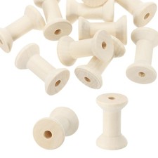 Patikil Wooden Empty Thread Spools, 50 X 35 Mm, 40 Pieces, Unfinished, Wooden S 