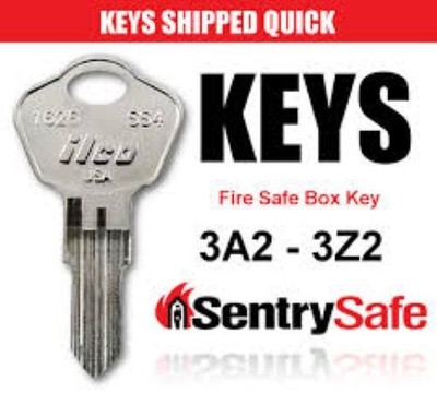 Sentry Safe Replacement Key Cut To Your Code 3A2 - 3Z2