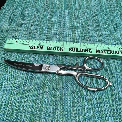Vtg KitchenAid Chrome Kitchen Poultry Shears Scissors Nutcracker Made in Italy - Picture 9 of 10