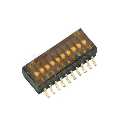10pcs DSHP10TSGE patch 10 position dip switch 1.27 spacing #iv