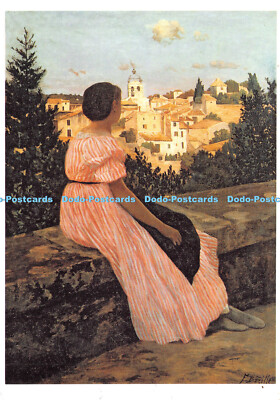 D022808 Musee dOrsay. Frederic Bazille. 1841 1870. Das rosa Kleid oder Blick auf Cas