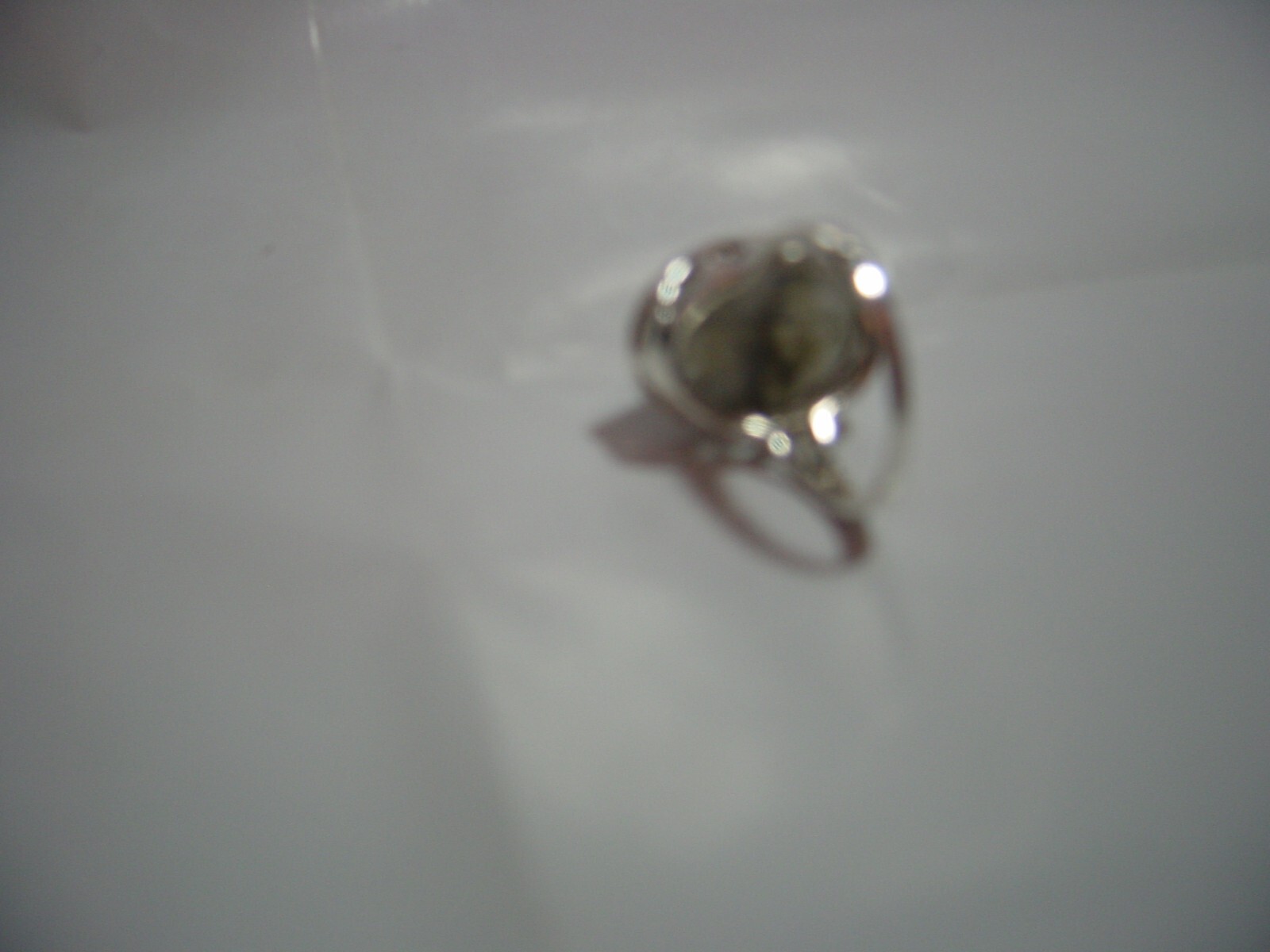 VINTAGE LARGE SOLID SILVER RING-SUPERB RAINBOW LA… - image 4