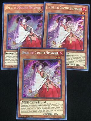 YUGIOH DAKKI, THE GRACEFUL MAYAKASHI HISU-EN027 1ST SECRET X3 NM
