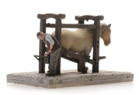Artitec 316.080 - 1:160: Beschlagstand, Pferd Und Hufschmied - Neu + Ovp