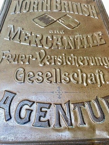 1900 Rarität North British & Mercantile Feuerversicherung AGENTUR Schild DRESDEN - Bild 10 von 13