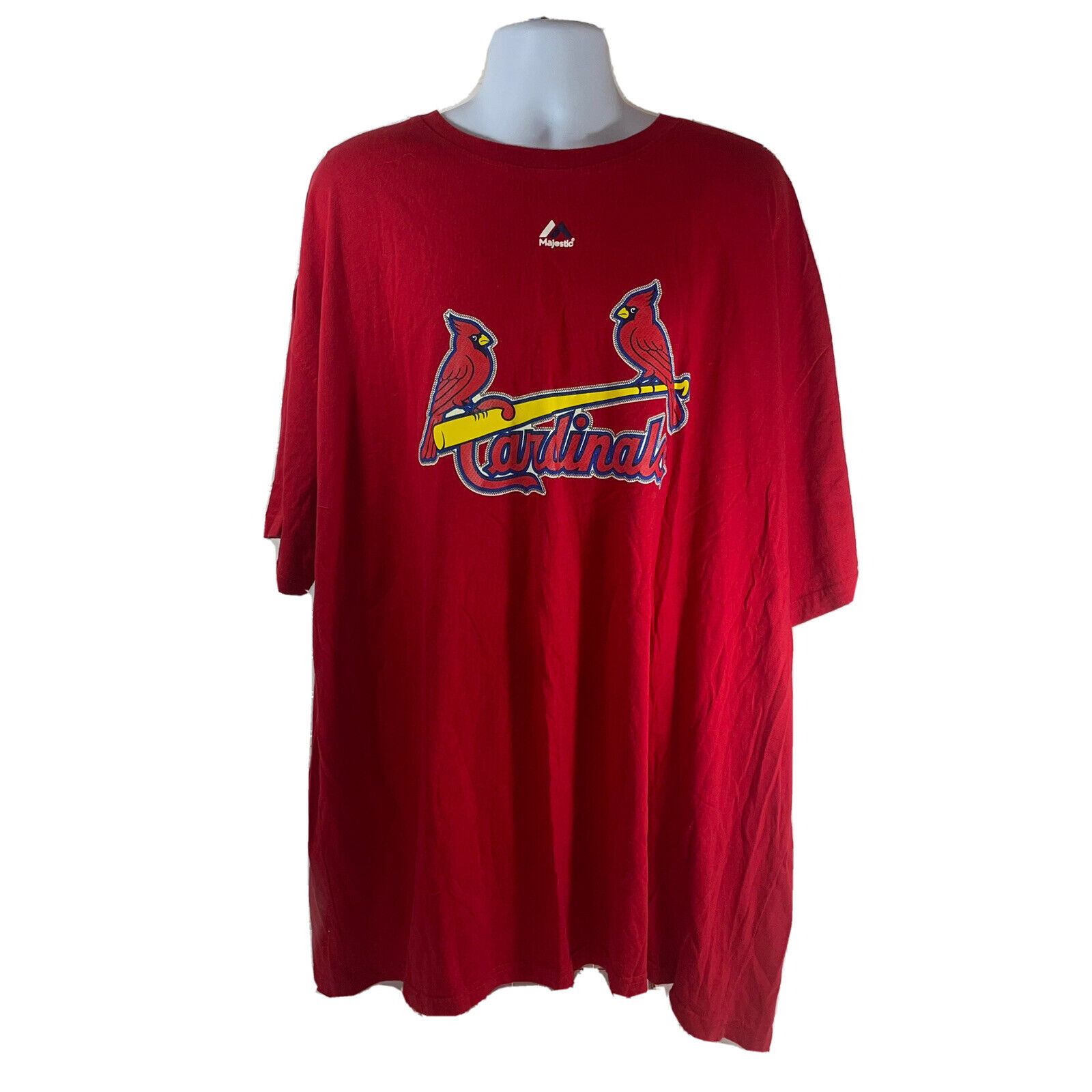 St Louis Cardinals Majestic Men's Gray size 5XL Long Sleeve Shirt