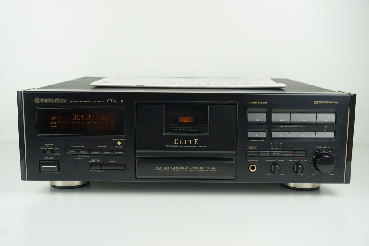 Pioneer Elite CT-43 Stereo Cassette Deck Super Auto BLE w/ New