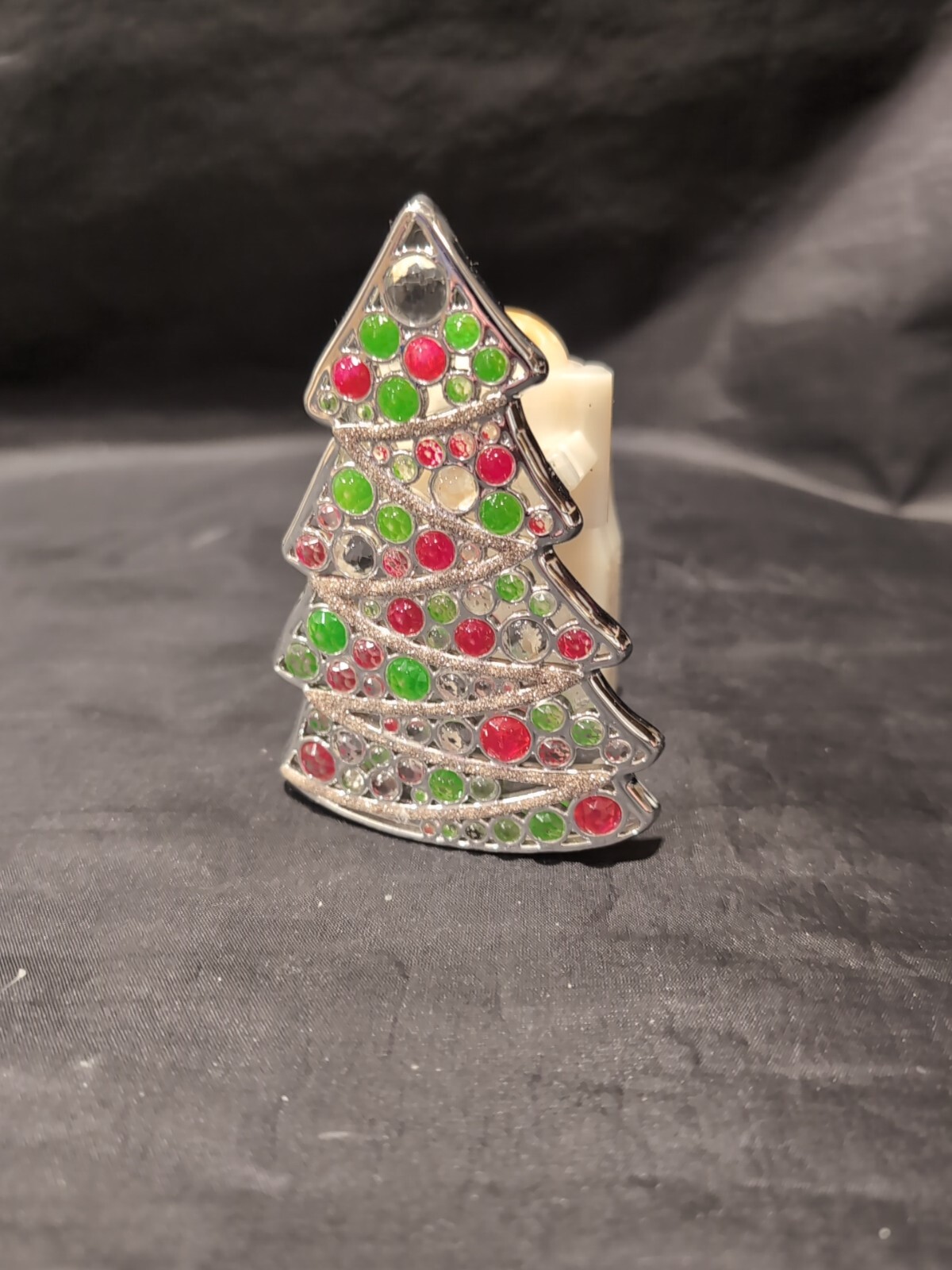 Bath & Body Works SILVER CHRISTMAS TREE Wallflower Diffuser Plug In Warmer-image