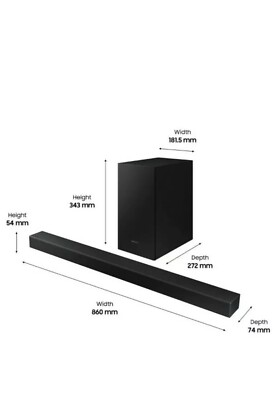 Samsung 2.1 Kanal TV Soundbar & kabelgebundener Subwoofer - Schwarz Weihnachten Geschenkidee 