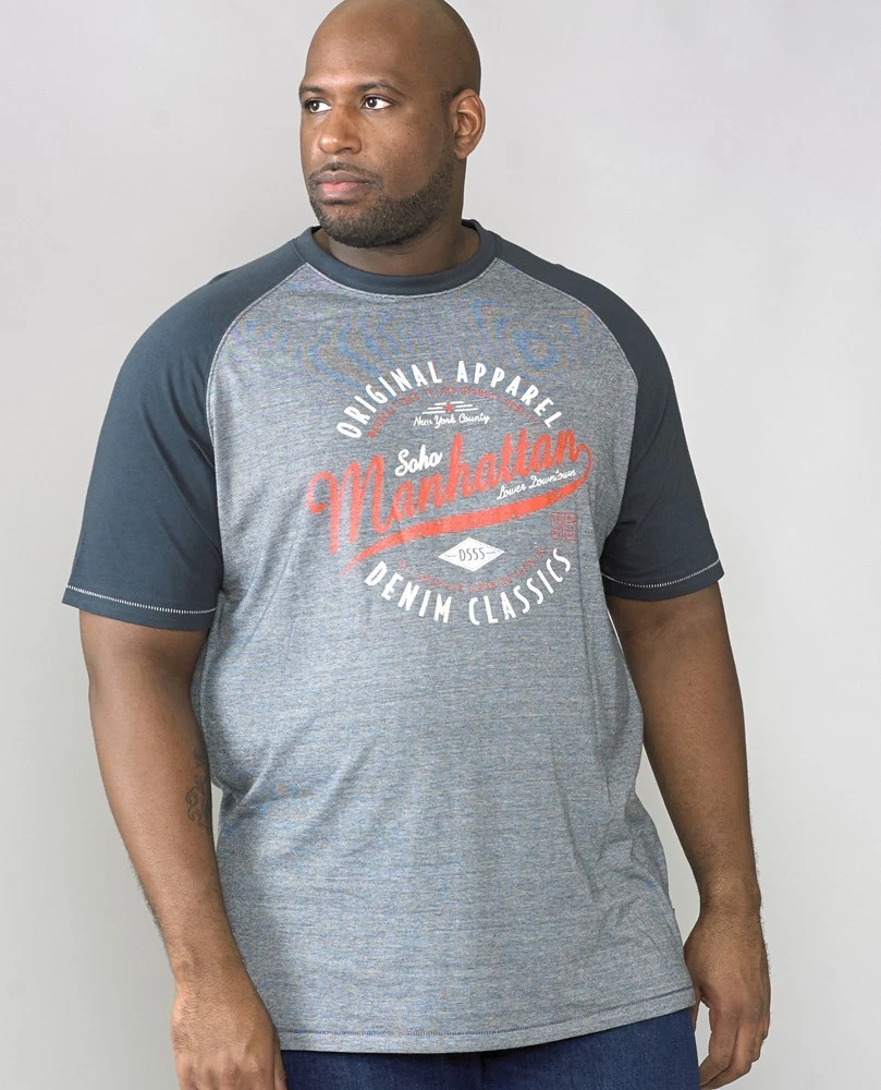 NEW IN Mens Big Size Duke NYC Manhattan D555 Tee Shirt 3XL 4XL 5XL 6XL 7XL 8XL