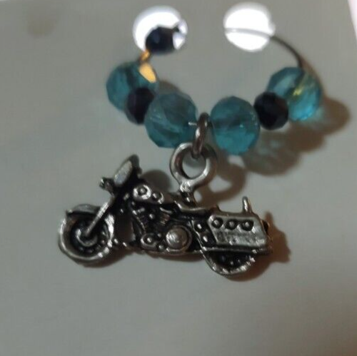 Weinglas Perlen Motorrad Charms 4 Stck. - Bild 1 von 2