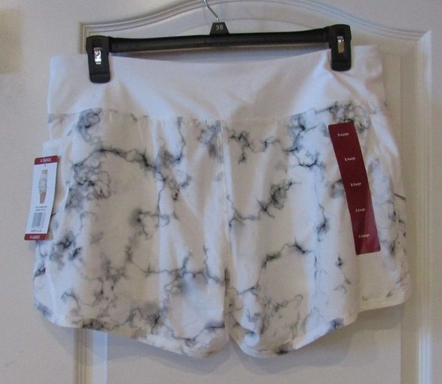 Active Life Lined Running Shorts Marble White Women's Sz. XL NWT MSRP54 eBay