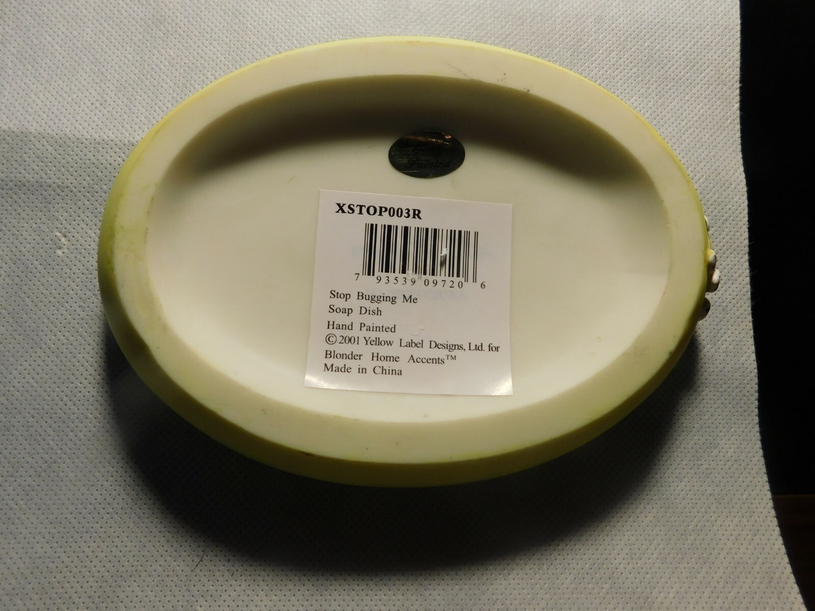 BLONDER HOME ACCENTS  HAND-PAINTED STOP BUGGING ME SOAP DISH!   FF340UCX