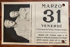 B.Giovanna von Toulouse, Karmeliter, Wallfahrt Der Tag Der Freitag 31 März 1933