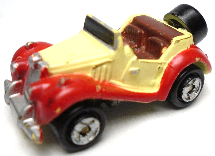1986 GALOOB MICRO MACHINES MG TF CONVERTIBLE RED & YELLOW 1 3/8