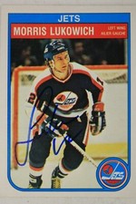 Morris Lukowich Jets Signed 1982-83 OPC O Pee Chee #383 Autographed Card 