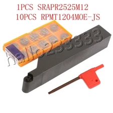 SRAPR2525M12 25x150mm Lathe External Turning Tool Holder+ RPMT1204MOE-JS BP1125