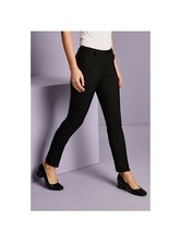 NWT Lands End Womens Slim Leg Black Trouser Dress Pants Size 8 29/30W 80