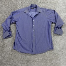 Donald Trump Signature Men Dress Shirt Lng Sleve French Cuff 16 1/2 32/33 Purple