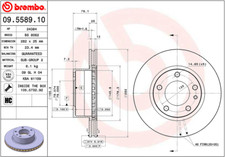 Brembo Front Brake Rotor - #09.5589.10 / 34111156143 - Fits BMW 5/6 Series