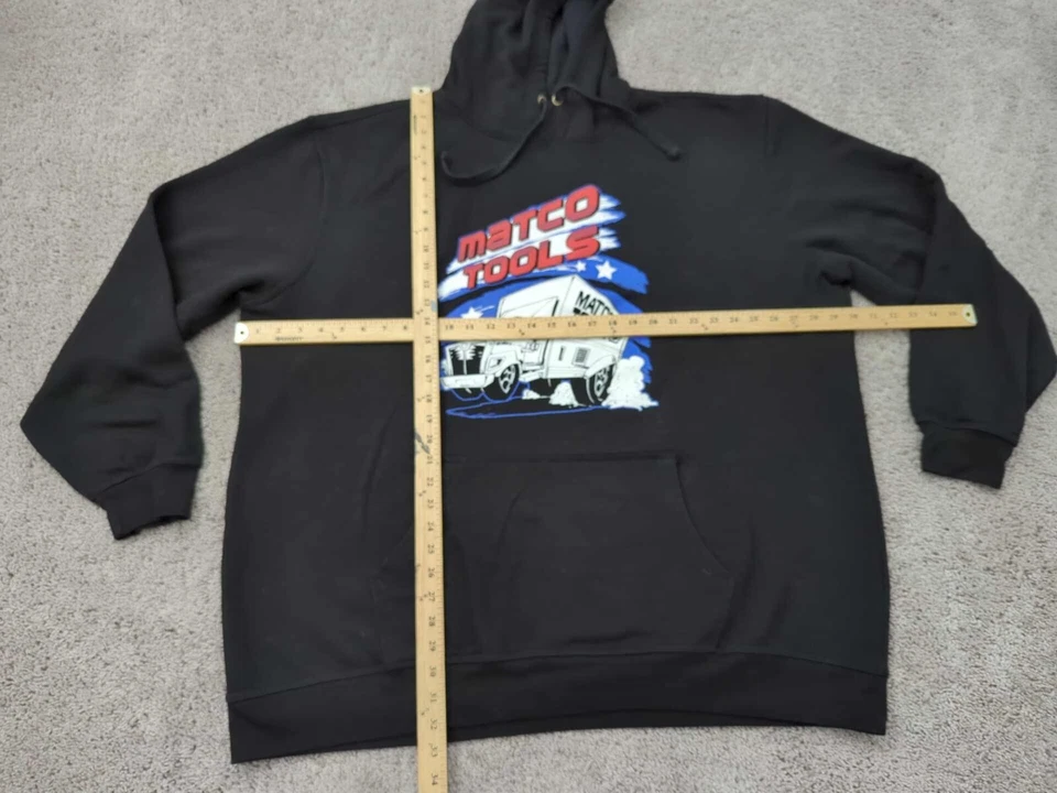 Sudadera con Capucha Matco Tools Para Hombre XXL Negra Sudadera con Cordón Camión Automotriz Vellón Foto 4 de 4