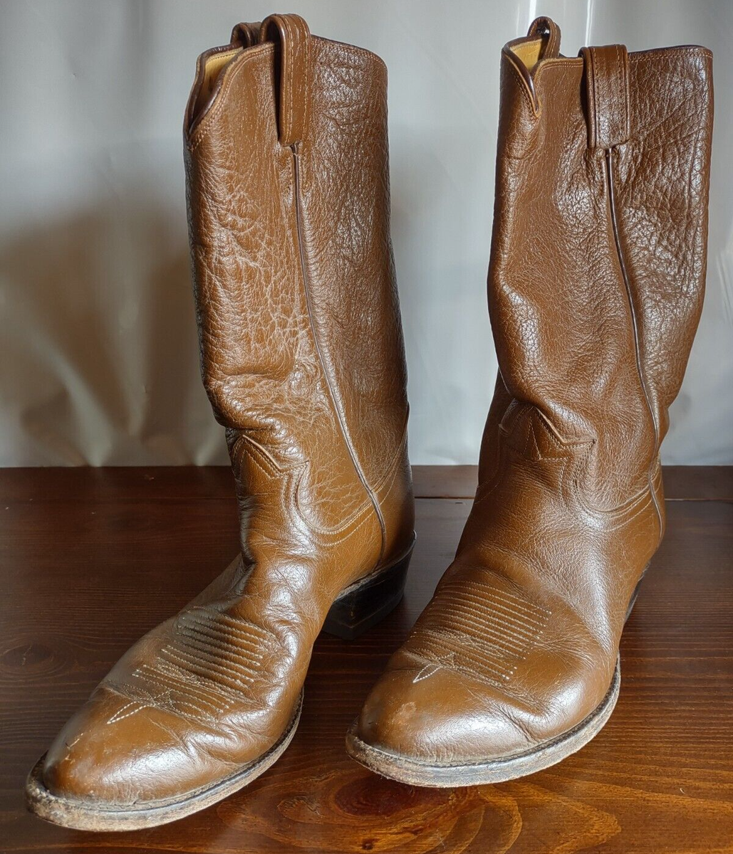 Men's Cowboy Western Vintage Boots: Tony Lama Style 5080 Brown