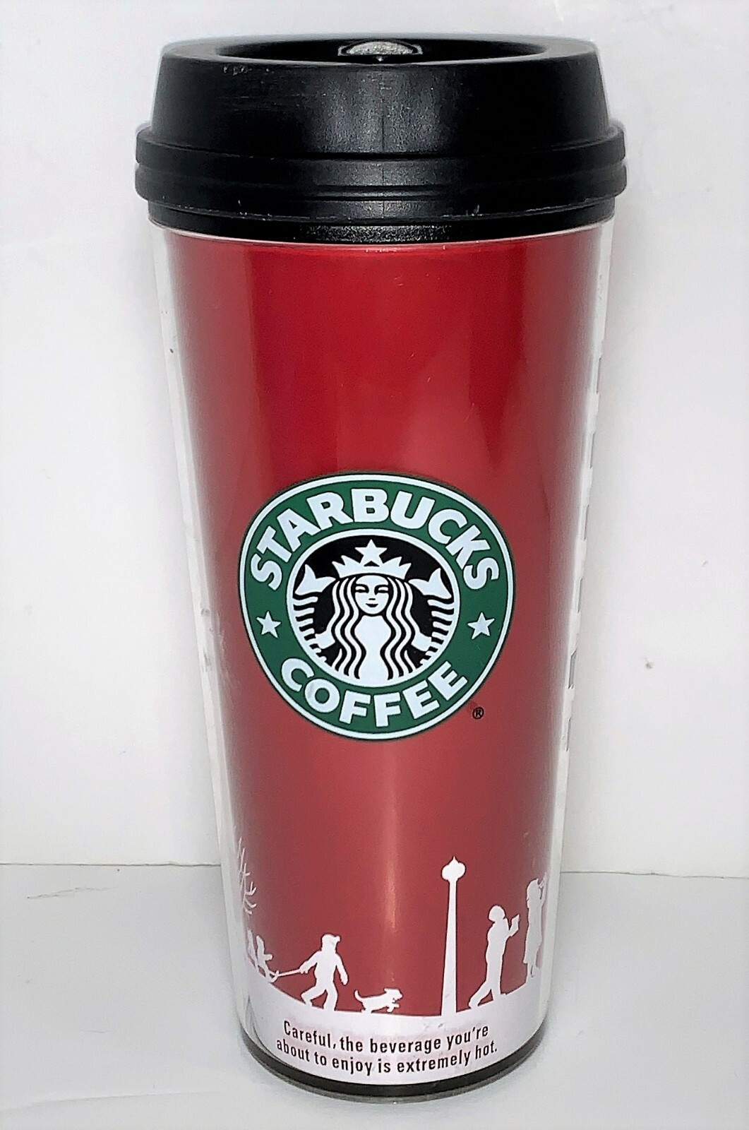 Starbucks 2006 Red Christmas Holiday 16oz Travel Coffee Mug Tumbler