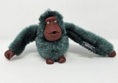 NEW KIPLING Fuzzy Gorilla Monkey BAG CHARM/KEYCHAIN ''MARCEL  Green