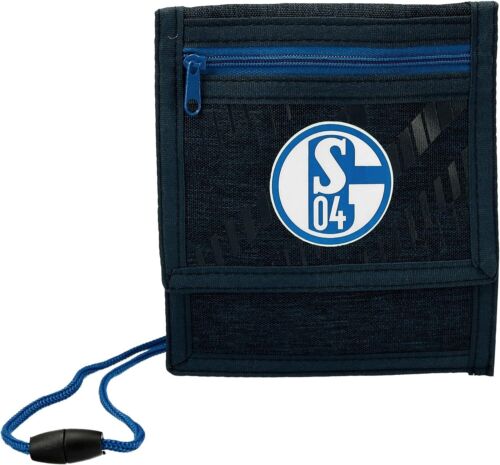 FC Schalke 04 Brustbeutel, Geldbörse "navy meliert" - Afbeelding 1 van 2